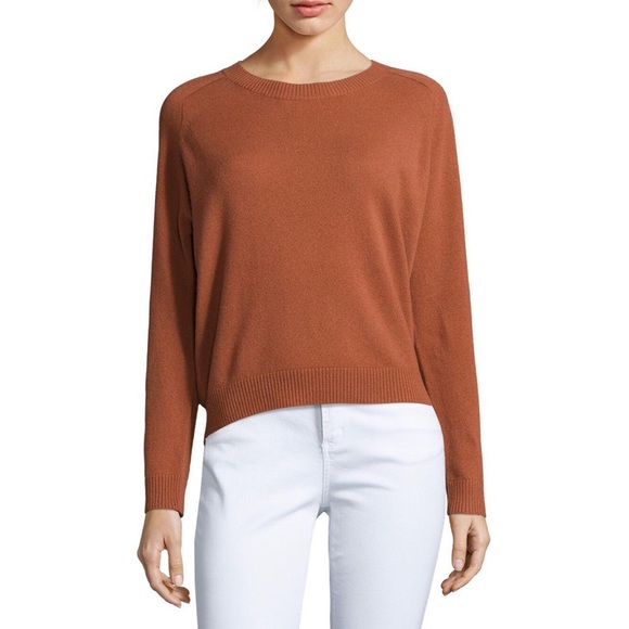 Vince Sweaters - Vince 100% Cashmere Boxy Crewneck Sweater in Fig